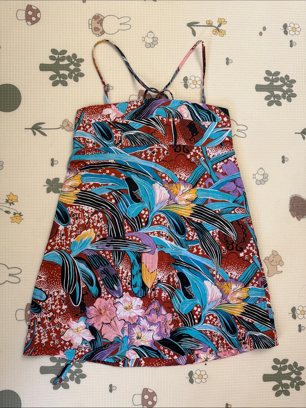 Banana Republic White Lotus Linen Floral Mini Dress